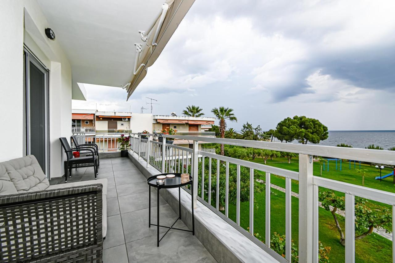 E & D Family Apartment By The Sea Kalyves Polygyrou Bagian luar foto